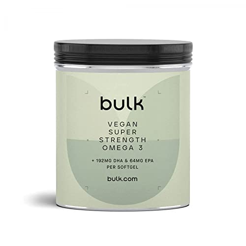 Bulk Vegan Super Strength Omega 3 Softgels, 1200 mg, Pack of 60