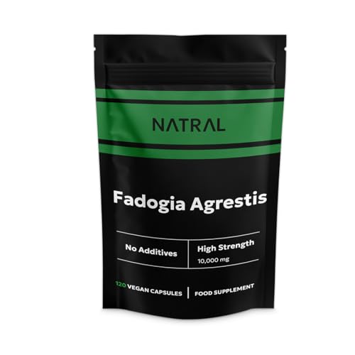 Natral Fadogia Agrestis 10,000mg Equivalent - 120 Vegan Capsules | High Potency Natural Performance & Sports Supplement | Muscle Building & Recovery Support