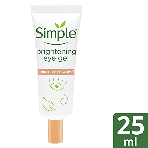 Simple Protect ‘n’ Glow Brightening Eye Gel cruelty-free and vegan for the protection and hydration of screen-stressed and tired eyes 25 ml