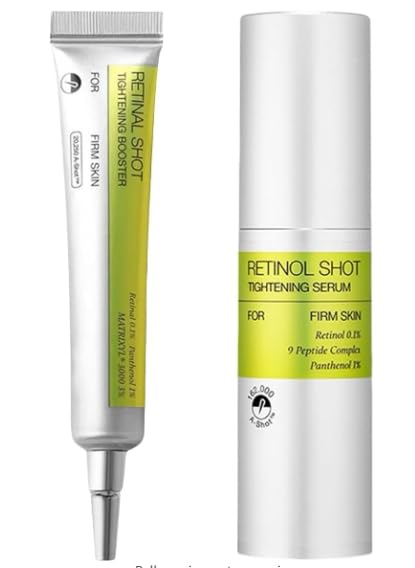 IZBEAUVO Eye Cream & Face Serum Set | Retinal Shot Tightening Booster + Retinol Shot Firming Serum | Firm, Smooth, & Rejuvenate Skin | Dual Action Skincare Duo