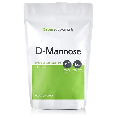 YourSupplements Your Supplements - D Mannose Pure Powder 125g | Natural & Non GMO | Vegetarian & Vegan Friendly | Scoop Included
