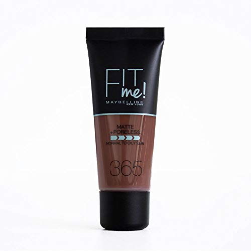 Maybelline Fit Me Foundation, Matte & Poreless, Full Coverage Blendable Normal to Oily Skin, 365 Espresso 30ml