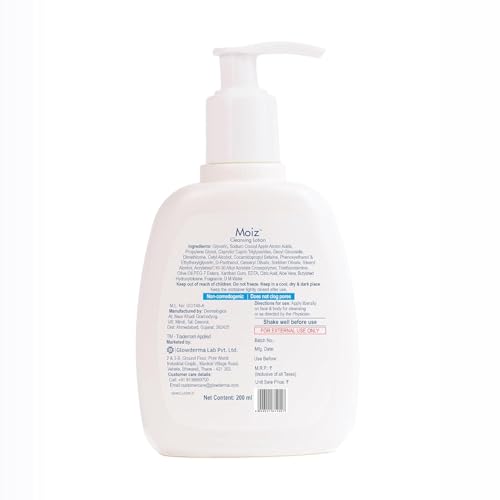 Cleansing Lotion | Face & Body Cleanser | For Sensitive Skin | With Aloe Vera & Pro-Vitamin B5 | pH 5.6 | Soap, Paraben & Sulphate Free - 200ml