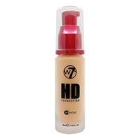 W7 | Foundation | HD Foundation - Honey | Light to Medium Coverage, Lightweight and Long Lasting