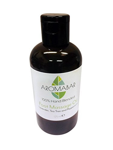Aromabar Foot Massage Oil 125ml with Lavender Peppermint & Tea Tree Essential Oils 100% Pure Aromatherapy
