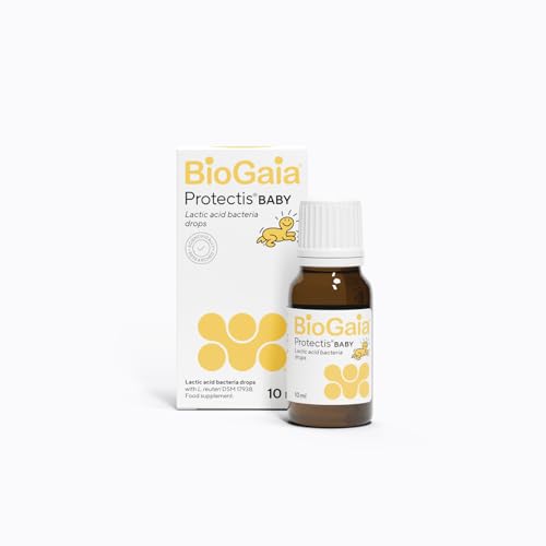 BioGaia Protectis Baby Drops, 100 Million Live Lactobacillus Reuteri, Dairy-Free Probiotic Supplement for Newborns, Babies and Infants for Digestive Support, Helps Relieve Tummy Gas and Discomfort