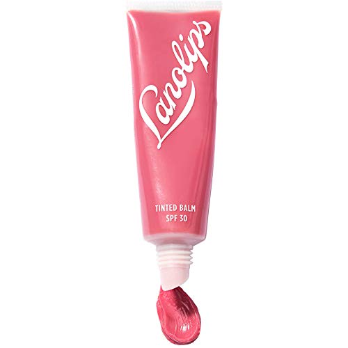 Lanolips Tinted SPF30 Balm - Rhubarb 12.5g Soft Lips Moisturizer Beautiful Pink Shine Color