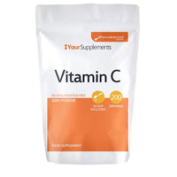 YourSupplements Vitamin C Powder 200g - Ascorbic Acid | 100% Pure British Pharmaceutical Grade | Non-GMO | Scoop Included