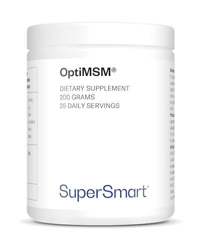 OptiMSM 200 G (Methylsulfonylmethane) - Joint Comfort - Helps Reduce Joint Discomfort - Organic Sulfur - Non-GMO - Vegan - SuperSmart