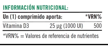 Nature's Bounty Vitamin D3 25 µg (1000 IU) Tablets - Pack of 100 Tablets, One-a-Day - High Strength Vitamin D - Bone, Muscle and Immunity Support - Suitable for Vegetarians