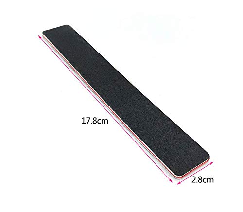 10Pcs Professional Washable Thick Nail Files Emery Board 60/60 Grit Black Nail Art Care Sanding Buffer Buffing Manicure Pedicure Tool