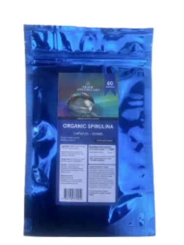 Generic Organic Spirulina 500mg โ 60 Natural Vegan Capsules