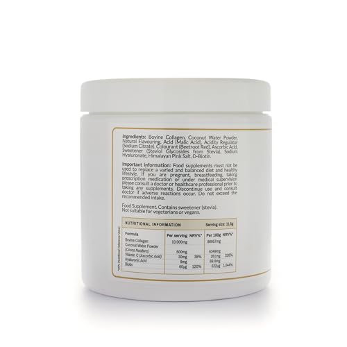 Collagen Drink - Powerful 10g Bovine Collagen Per Serving - 30 Day Supply - Powder Form Just Add Water - Delicious Berry Flavour from Primal Living