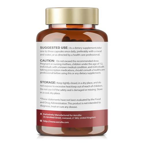 Aoruilia Berberine Supplement, 98% Pure High Strength Berberine HCL, 120 Capsules (4-Month Supply)
