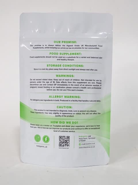 Bodygenix Feverfew 1000mg Vegan Tablets Supplements – with Anti-inflammatory Properties – Support Healthy Joints Health, Supports Mood and Migraine Headache (60)