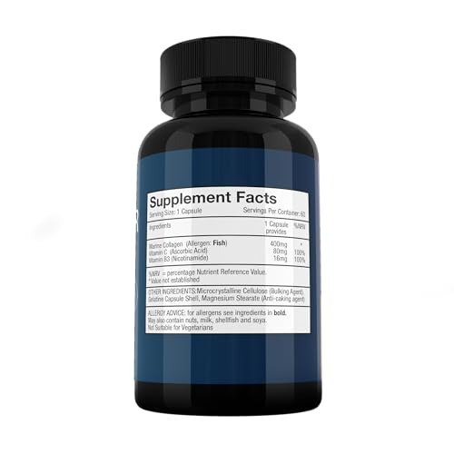 SUPPLEMENT PARADISE ALPHACUR Advanced Nerve Support Supplement – Marine Collagen, Vitamin C & B3 Blend – 60 Capsules – Nutritional Support for Healthy Nerves