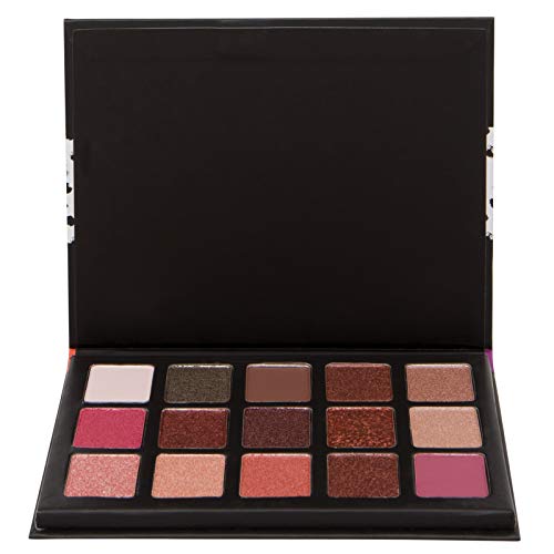 Technic the Main Edition Cranberry Crush Eyeshadow Palette with 15 Colours Fits Easily in Handbag