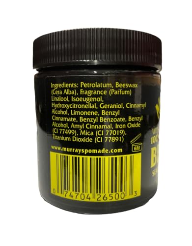 Murrays Black Beeswax 3.5 oz. Jar (Pack of 3)
