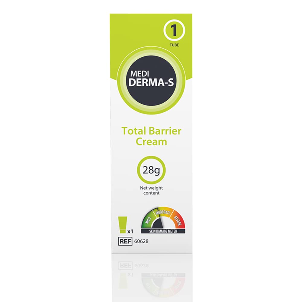 Medi Derma-S Total Barrier Cream Tube, 28g, Moisturises and Protects Damaged and Intact Skin, Waterproof Wound Protection Cream