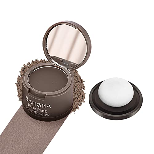 Hairline Powder Hair Shadow Powder, Dark Gray Hair Root Dye Shadow Cover, Instantly Windproof Sweatproof Hair Touch-Up for Thin Hair Grey Hairline Quick Cover Unisex (Dark Brown)