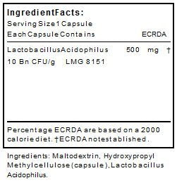 Metabolics Lactobacillus Acidophilus, Lactobacillus - Pot of 90 Capsules Containing 500mg