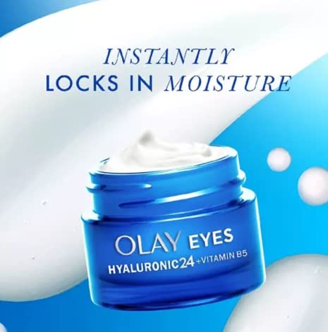 Olay Eyes Hyaluronic24 + Vitamin B5 Eye Gel, 15ml, Fragrance Free, (pack of 1)