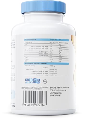 Osavi Omega-3 Extra Molecularly Distilled, 1300mg (Lemon) - 120 softgels