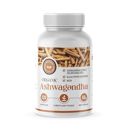 Zamzam Wellness Herbs Organic Ashwagandha Extract with Neem & Black Pepper – High-Strength Herbal Supplement for Stress Relief, Immunity & Energy Support