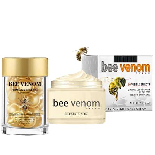 IZBEAUVO Bee Venom Firming Capsules Serum Set, Capsules Serum And Face Cream