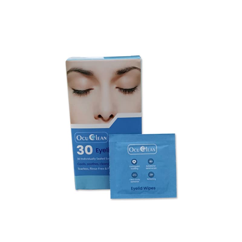 Ved Eyelid Wipes for Periocular Treatment in Adults and Children.Safe & Natural For Lashes and Eyelids, Pack of 30 Pre-moistened Sterile Wipes