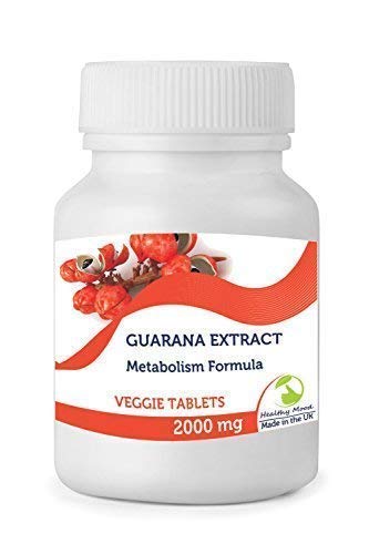 Healthy Mood Pure Guarana 2000mg Veggie Natural Health Food Supplement Vitamins 90 Capsules Metabolism Formula