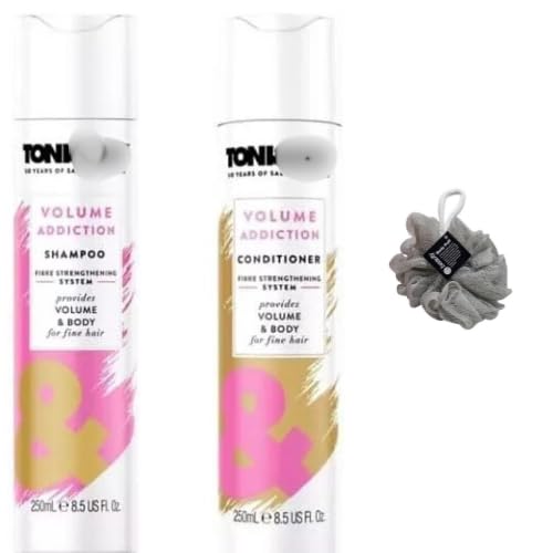 Generic Toni Volume Addiction Shampoo AND Conditioner for Fine Hair, 250ml,DUO SET With Free Beauty Body Puff(Any Colour)