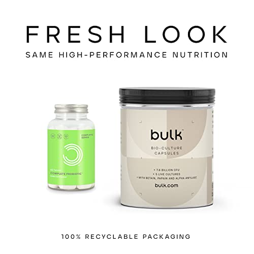 Bulk Complete Bio-Culture, Probiotic Capsules, Pack of 60, Packaging May Vary
