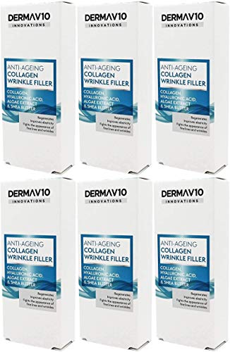 Derma V10 Anti-Ageing Collagen Wrinkle Filler With Hyalauronic Acid, Algae Extract & Shea Butter (6 Pack)