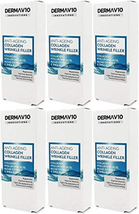 Derma V10 Anti-Ageing Collagen Wrinkle Filler With Hyalauronic Acid, Algae Extract & Shea Butter (6 Pack)