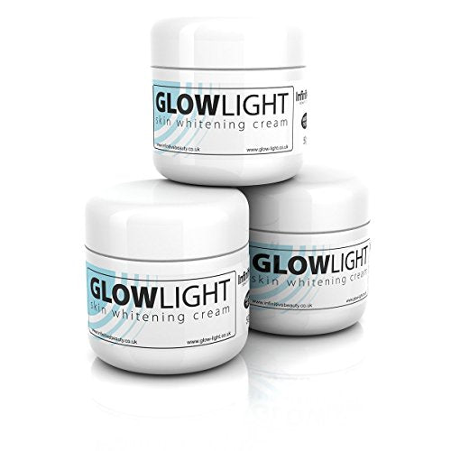 Glowlight Made In UK Skin Whitening & Lightening Cream Lotion for Age Dark Spots, Acne Scars, Scars, Stretchmarks & All Round Brighter Radient Skin 50g (Choose Quantity) (2 Tub x 50g)