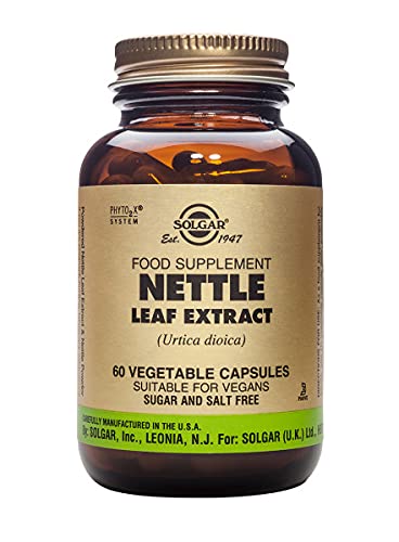 Solgar Nettle Leaf Extract Vegetable Capsules - Pack of 60 - Rich in Antioxidants - Vegan and Kosher