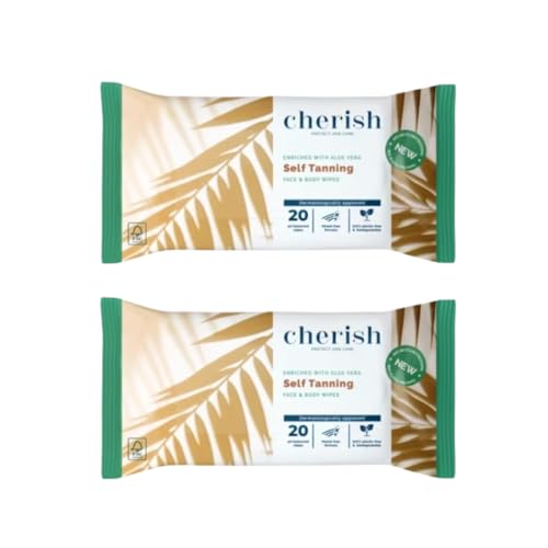 Generic Self-Tanning Wipes – 2 x 20 Pack (40 Wipes Total) | Gradual Self-Tan Towelettes for Face & Body | Streak-Free, Quick-Drying | Unisex Bronze Glow. Enriched with Aloe Vera.