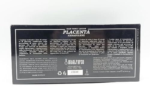 Vitalfarco HAIR GROWTH / HAIR LOSS / PLACENTA HAIR TREATMENT 10 Pcs (Kerazulene / Black)
