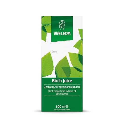 Weleda Birch Juice, Cleansing, Liquid Food Supplement, No Added Sugar, Vegan, Certified Organic, with Biodynamic Lemon Juice, 200ml
