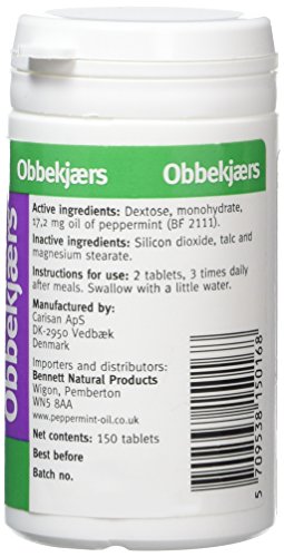 Obbekjaers Peppermint Oil - Pack of 150 Tablets