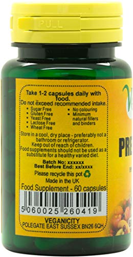 Veganicity Premier Garlic 500mg Digestive Health Supplement - 60 Capsules