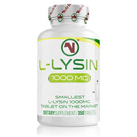 Nutriodol L-Lysine x 350 1000mg Tablets | Smallest 19mm Formula | Easier to Swallow and Quicker to Absorb - Suitable for Vegetarian and Vegan. (350)