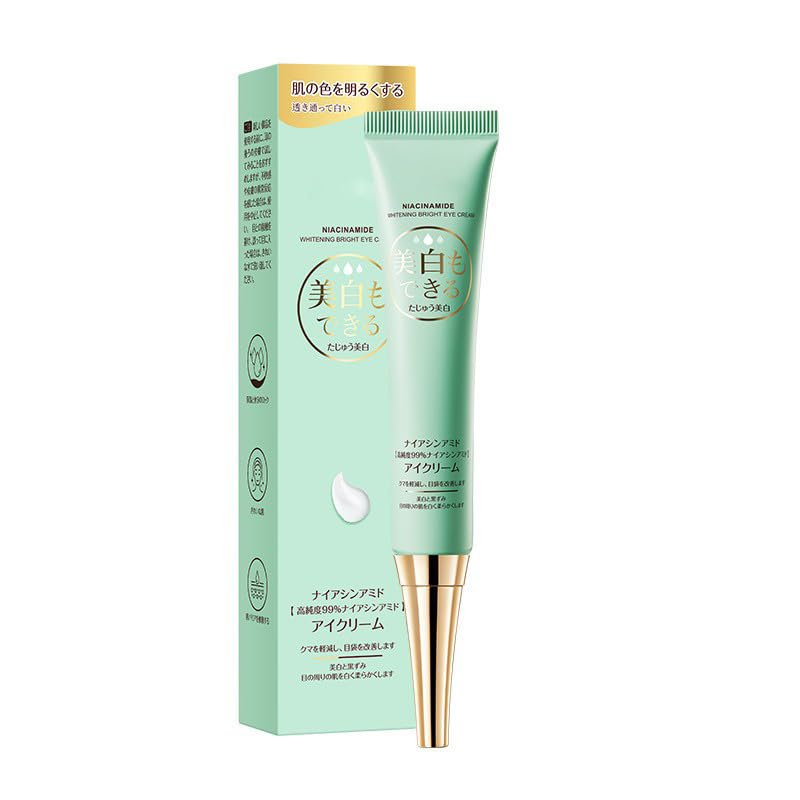 ZQUKAMZ Beauty Brighten + Glow Niacinamide Eye Cream – Illuminating Brightening Cream to Help Hydrate & Reduce the Look of Dark Circles – 30 ML