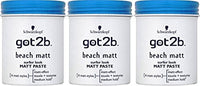 Got2B THREE PACKS of Schwarzkopf got2b Beach Matt Surfer Look Paste 100ml