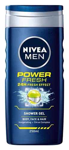 NIVEA Nivea MEN Shower Gel Twin Set SENSITIVE & POWER FRESH Body, Face & Hair Wash 2 x 250ml Exclusive Selection from Kingdom Supplies.