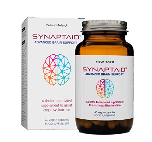 Synaptaid Advanced Brain Support Supplement to Assist Cognitive Function Vegan 60 Capsules (Twin Pack)