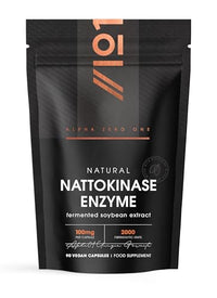ALPHA01 Nattokinase 100mg (2000 FU) with BioPerine® - Potent & Pure Formula with BioPerine® for Enhanced Abosorption - 90 Vegan Capsules (3 Months Supply) - by Alpha01