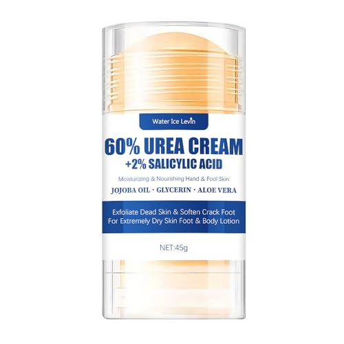 NLFOX 60 Urea Foot Cream - Heel Balm Foot Cream for Cracked Heels and Dry Skin - Urea Cream for Very Dry Feet and Hands - blue stick