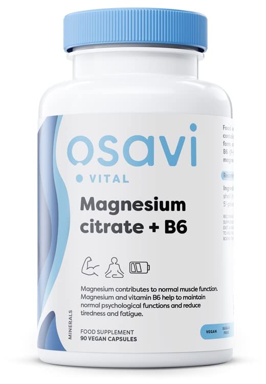 Osavi Magnesium Citrate + B6, 375mg - 90 vcaps